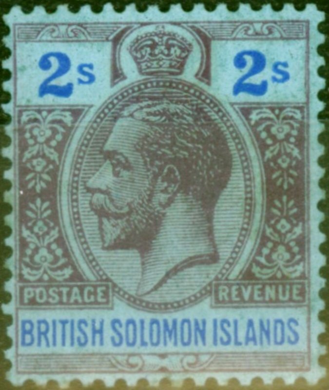 Solomon Islands 1927 2s Purple & Blue-Blue SG49 Fine MNH