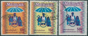 Malaysia 1973 SG100-102 Social Security Organization set FU