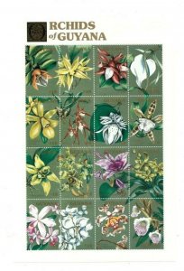 Guyana - 1990 - Orchids -  Sheet Of 20 - MNH