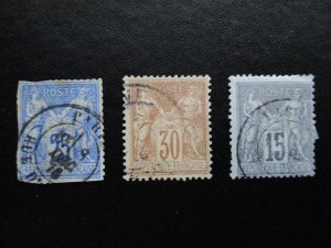 France #80-82 Used -WDWPhilatelic (J92) (2/26)
