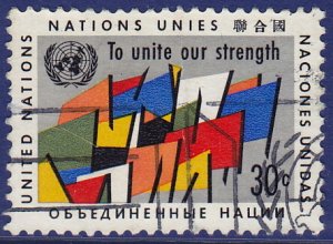 United Nations - 1961 - Scott #92 - used - Flags