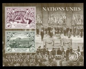 United Nations (Geneva) - Mint Souvenir Sheet Scott #272 (UN 50th Anniversary)