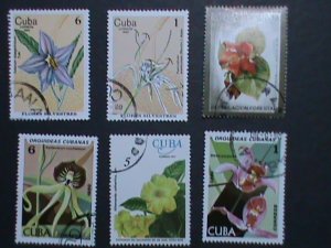 ​CUBA-VERY OLD CUBA-FLOWERS STAMPS USED-VF WE SHIP TO WORLD WIDE WE COMBINED