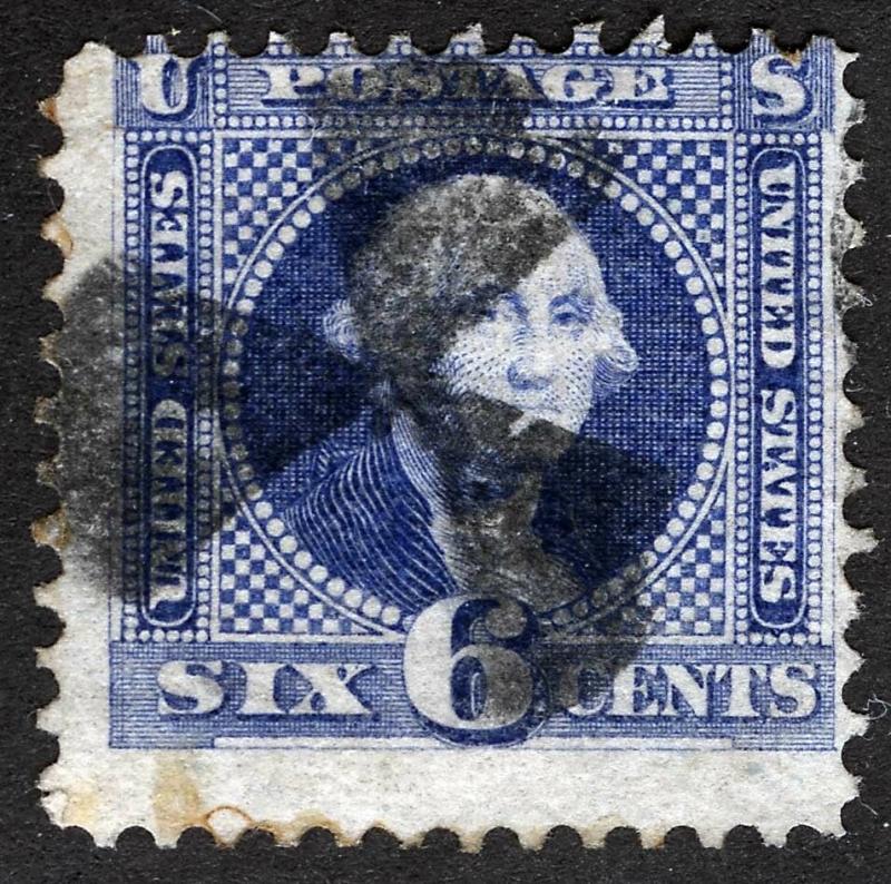 US Sc 115 Blue 6¢ Black Windmill Cancel