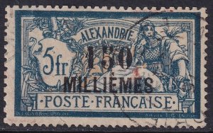 French Offices Alexandria 1925 Sc 73 used