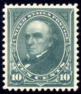 US 273 10c First Bureau 1895 Daniel Webster watermark PF grade 90 unused OG H