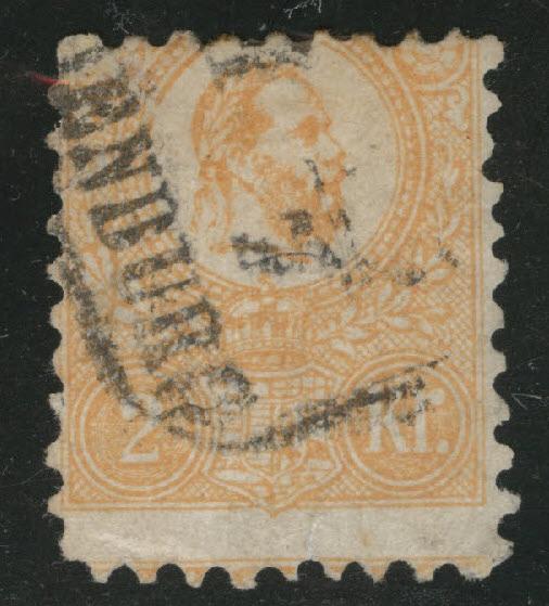 Hungary Scott 1 Used 1871 Franz Joseph Lithographed stamp CV$90