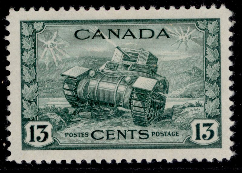 CANADA GVI SG384, 13c dull green, M MINT. Cat £15.