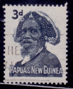 Papau, New Guinea 1961,  Tribal Elder, sc#154, used