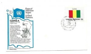 United Nations #329 15c Flag Series 1980, Guinea, Aristocrat Cachets FDC