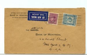 Nfld stamp and War Issue paying 7c franking to USA 1949 cover Canada