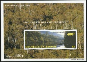 New Caledonia C228a sheet, MNH. Michel Bl.12. Blue River Nature Park, 1992.