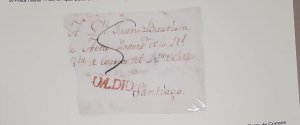 O) CHILE, VALDIVIA,  PREPHILATELIC, PRESTAMP, ADDRESSED TO JUAN BAUTISTA DE AET
