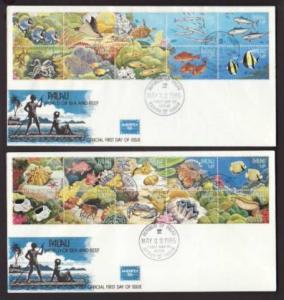Palau 103 Marine Life 1986 S/4 U/A FDC 