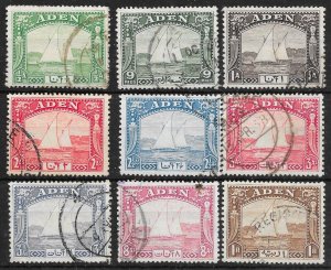 ADEN SG1/9 1937 SET TO 1r USED