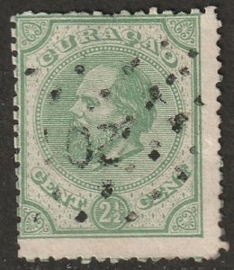 Netherlands Antilles 1873 Sc 1b used small thins