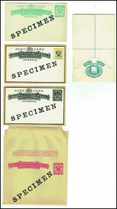 NYASALAND SPECIMEN Overprints on five postal stationery cards - 41542