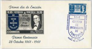 59873 -  Venezuela - POSTAL HISTORY:  FDC COVER  1961 -  STAMP CENTENARY