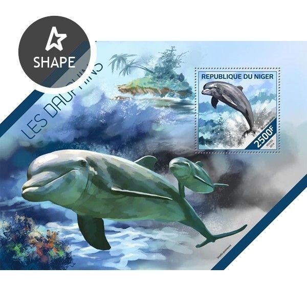 Niger MNH S/S Dolphins 2014