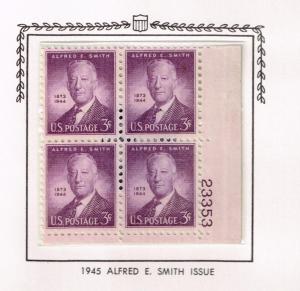 USA 927 - 938 -   Commemoratives/ 1945 - Plate Blocks -  MNH - F/VF CV$17.25