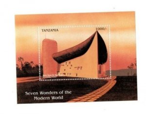 Tanzania 1997 - 7 Wonders Of The Modern World - Stamp Souvenir Sheet - MNH