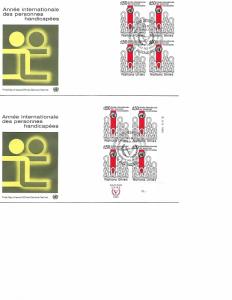 UN Geneva 100 FDC MNH, single, pair, block of four, margin inscription block