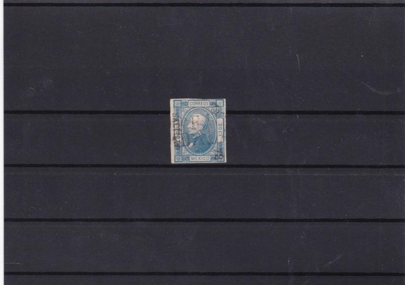 mexico 1872 12c overprint stamp ref 11437