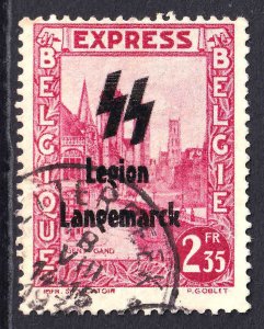 BELGIUM LEGION LANGEMARCK OVERPRINT CDS F/VF SOUND #6