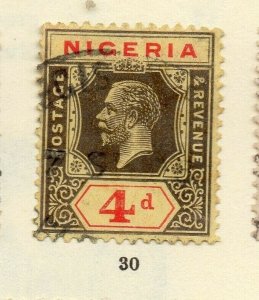 Nigeria 1920s Early Issue Fine Used 4d. NW-170219