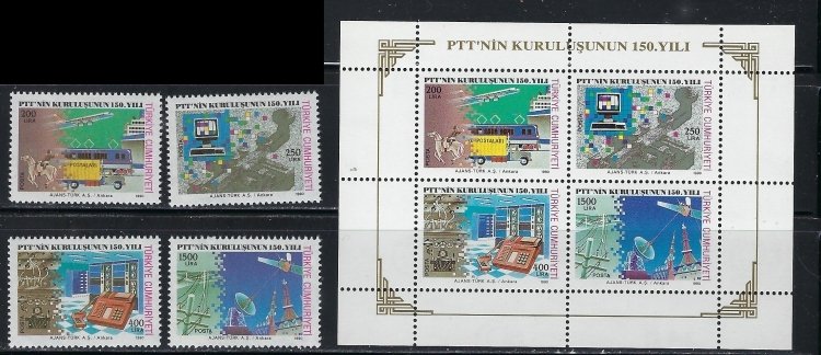 Turkey 2491-94a MNH 1990 set (an5140)