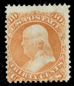 [0921] 1861 Scott#71 MNG 30¢ Orange cv :$950