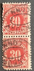 US postage due Scott# J75 used pair