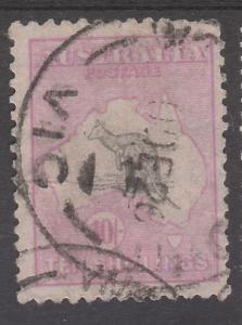 AUSTRALIA 1915 KANGAROO 10/- 3RD WMK USED