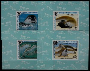 Mauritania 597-600 MNH s/s WWF-86