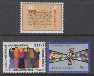 UN New York 291-293 MNH VF