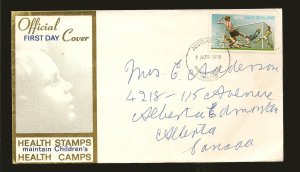 New Zealand SC#B81 on 1970 Health Stamp Cachet First Day Cover