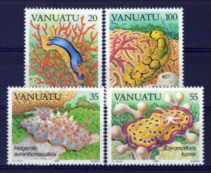 Vanuatu 406-409 MNH Sea Slugs Marine Life ZAYIX 0624S0177