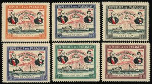 PARAGUAY Sc 453-58 MNH - 1949 - Paraguay's Merchant Fleet Centenary-COMP...