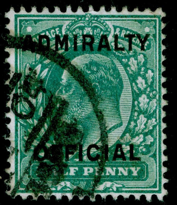 SGO107, ½d blue-green, FINE USED, CDS. Cat £22.