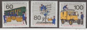 Germany Scott #9NB283-9NB285 Berlin Stamps - Mint NH Set