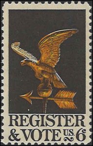 Scott# 1344  1968 6c gold & blk Litho&' Eagle Weathervane; TAGGED   Mint Neve...