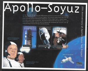 DOMINICA SG2843a 2000 APOLLO-SOYUZ SHEETLET MNH