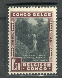 BELGIAN CONGO; 1938 early Tourism issue Mint hinged 1.50Fr. value