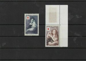 france 1954 red cross fund  mnh  stamps set cat £40+  ref 7202