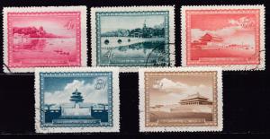 China Peoples Republic 1956 Views Of Pieking  Complete (5) VF/Used