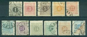 Sweden #J1-J11  Used, Mint F  CV$913.50   J2, J8 Mint