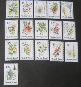 Norfolk Island 1984 Sc 323-38 Flower set MNH