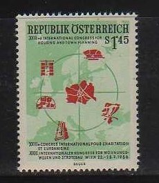 Austria MNH sc# 612 Map