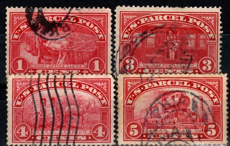 US #Q1, Q3-5 F-VF Used CV $12.85 (X2333)