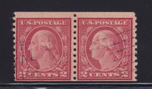 491 Pair F-VF used neat cancel PF cert. rich color cv $ 3750 ! see pic !